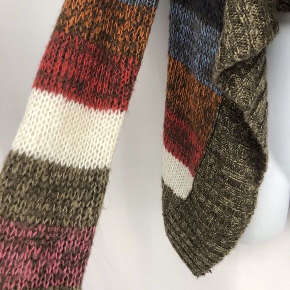 Ashley by 26 International Small Asymmetrical Quirky Stiped Sweater Cardigan - Picture 6 of 11